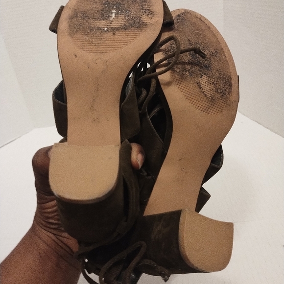 Shoe dazzle women's size US 8.5 BROWN Gladiator sandals with lace up str… - Picture 8 of 10